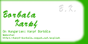 borbala karpf business card