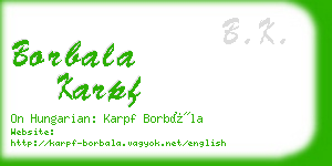 borbala karpf business card